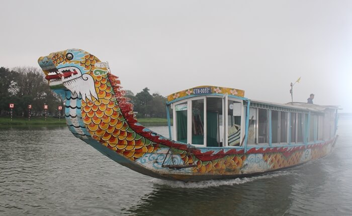 dragon boat on the perfume river
