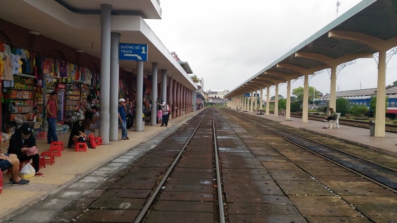 waiting for the train to go from Hue