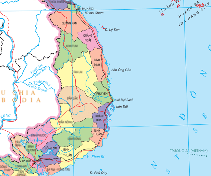 South Central Vietnam Map