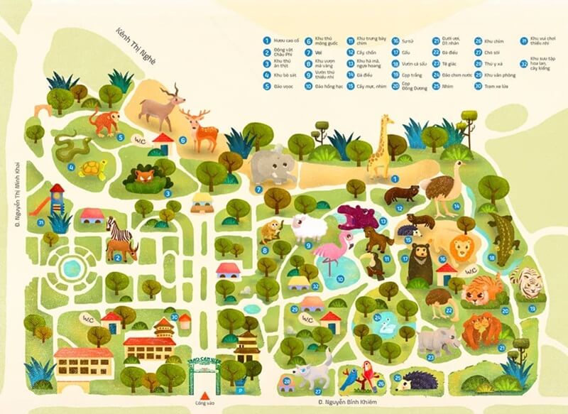 saigon zoo map
