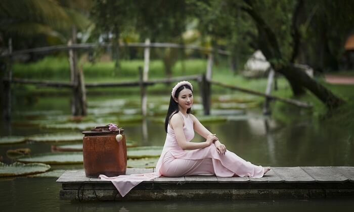 traditional long dress clothes vietnam