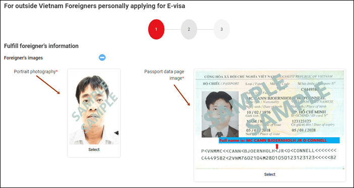 vietnam visa photo portrait and passport